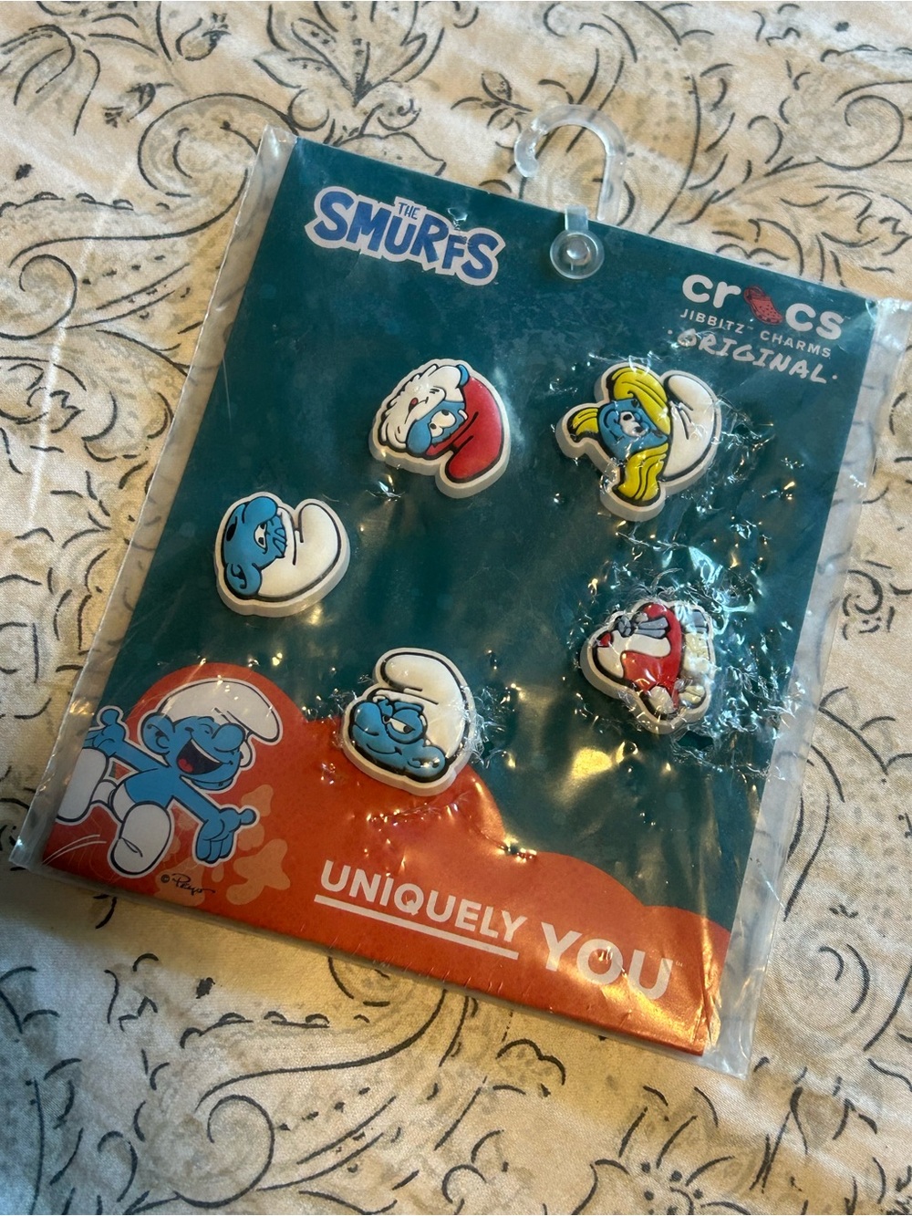 CROCS Smurfs Jibbitz Shoe Charms - Blue, White, Red, Yellow